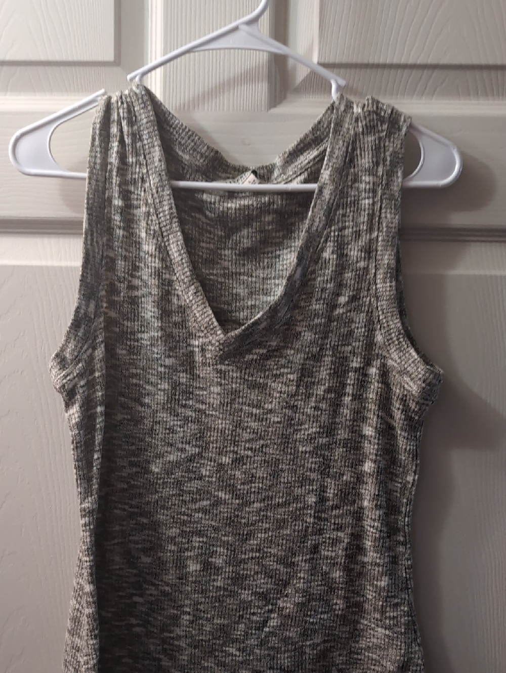 Liverpool Marled Gray Sleeveless V-Neck Tank